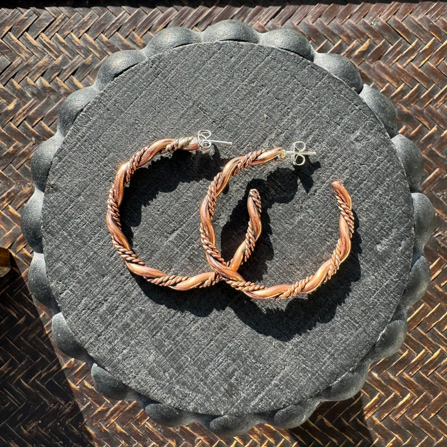 Detailed Copper Hoops