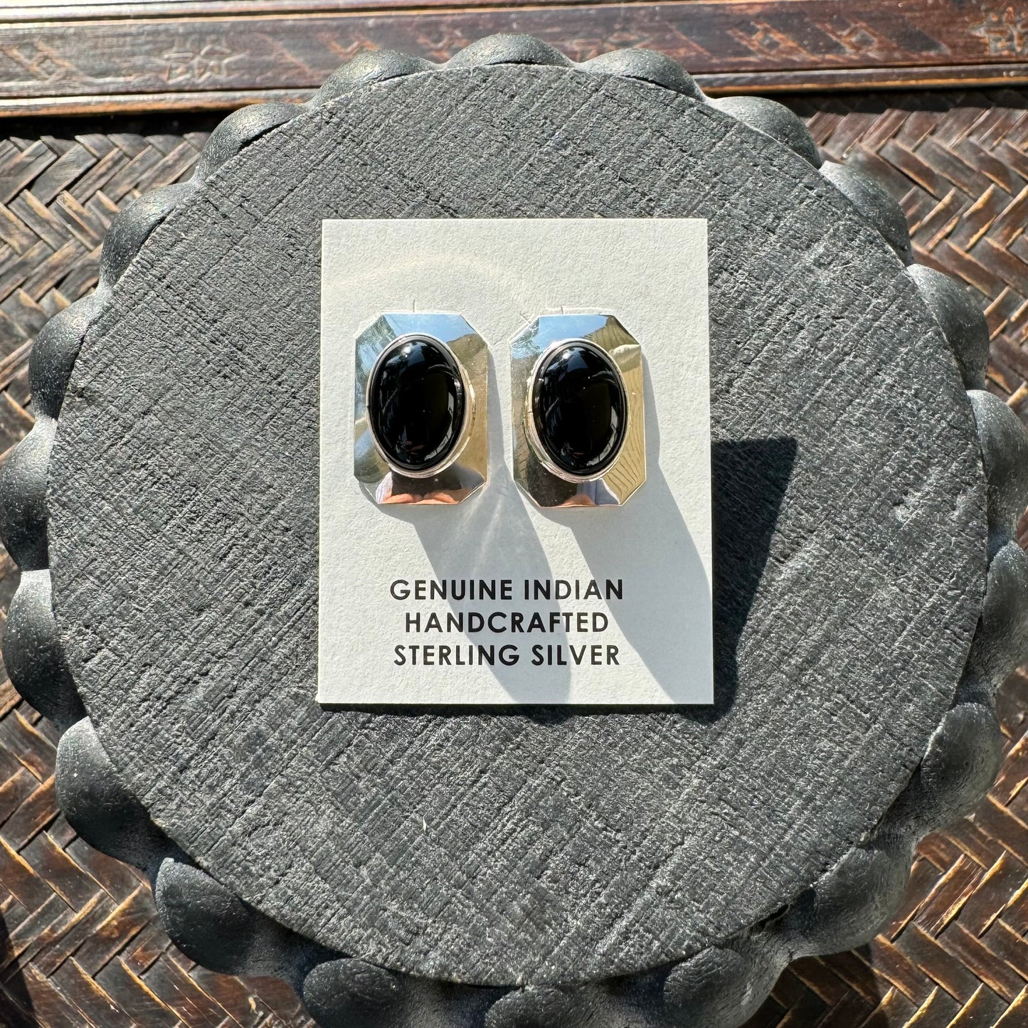 Black Onyx Stud Earrings