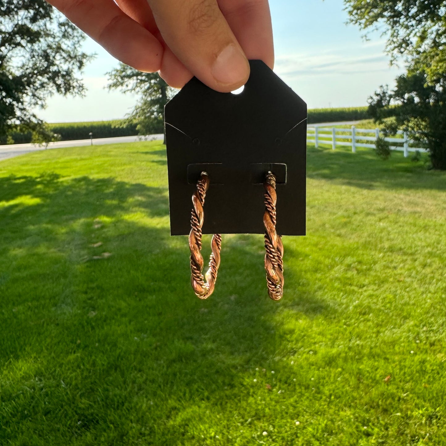 Detailed Copper Hoops